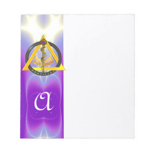 ROD OF ASCLEPIUS DENTIST DENTISTRY MONOGRAM NOTEPAD