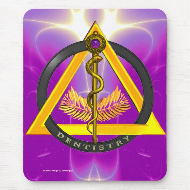 ROD OF ASCLEPIUS DENTIST DENTISTRY MOUSE PAD (Front)
