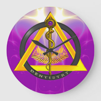 ROD OF ASCLEPIUS DENTIST DENTISTRY SYMBOL LARGE CLOCK