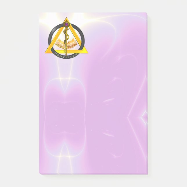 ROD OF ASCLEPIUS DENTIST DENTISTRY SYMBOL ,lilac Post-it Notes (Front)