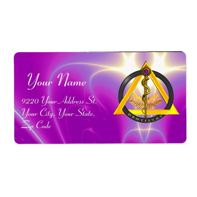 ROD OF ASCLEPIUS DENTIST DENTISTRY SYMBOL ,pink (Front)