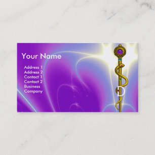 ROD OF ASCLEPIUS DENTISTRY,DENTAL CLINIC MONOGRAM BUSINESS CARD