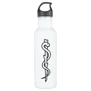 Rod of Asclepius [medical symbol] 710 Ml Water Bottle