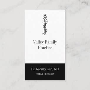 Rod of Asclepius [medical symbol] Business Card