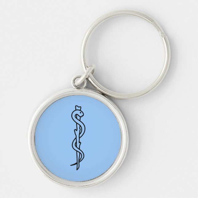 Rod of Asclepius [medical symbol] Key Ring (Front)