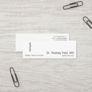 Rod of Asclepius [medical symbol] Mini Business Card
