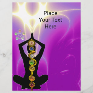 ROD OF ASCLEPIUS WITH 7 CHAKRAS ,SPIRITUAL ENERGY FLYER
