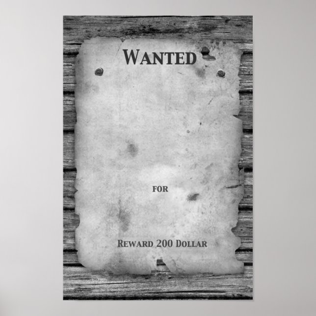 "Rod Series" Make your own "Wanted Poster" Poster (Front)