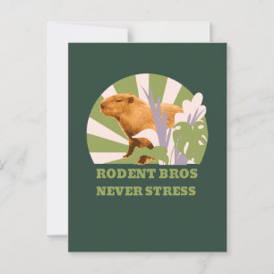 Rodent Bros Never Stress Capybara Postcard