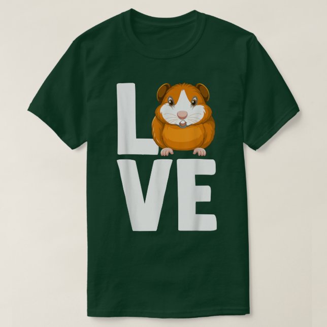 Rodent Cavies Cavy Lovers Guinea Pig Owners LOVE  T-Shirt (Design Front)