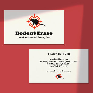 Rodent Control Rat Exterminator  Business Card