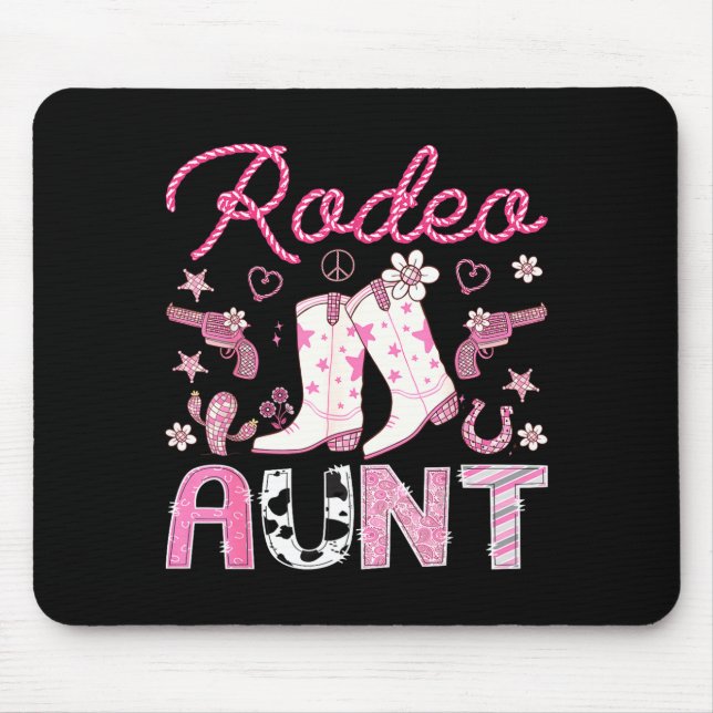 Rodeo Aunt Nk Cowgirl Western Coquette Birthday Gi Mouse Pad (Front)
