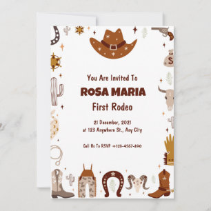 Rodeo Birthday Invitation