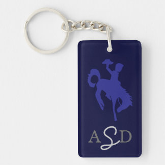 Rodeo boy monogram key ring