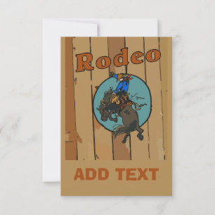 Rodeo Bucking Horse Card