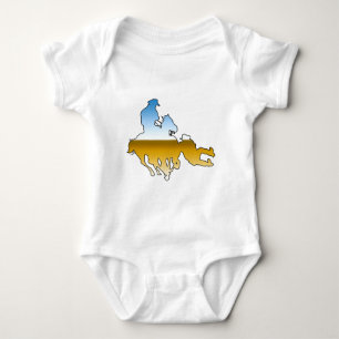 Rodeo - Bull Dogging; steer wrestling Baby Bodysuit