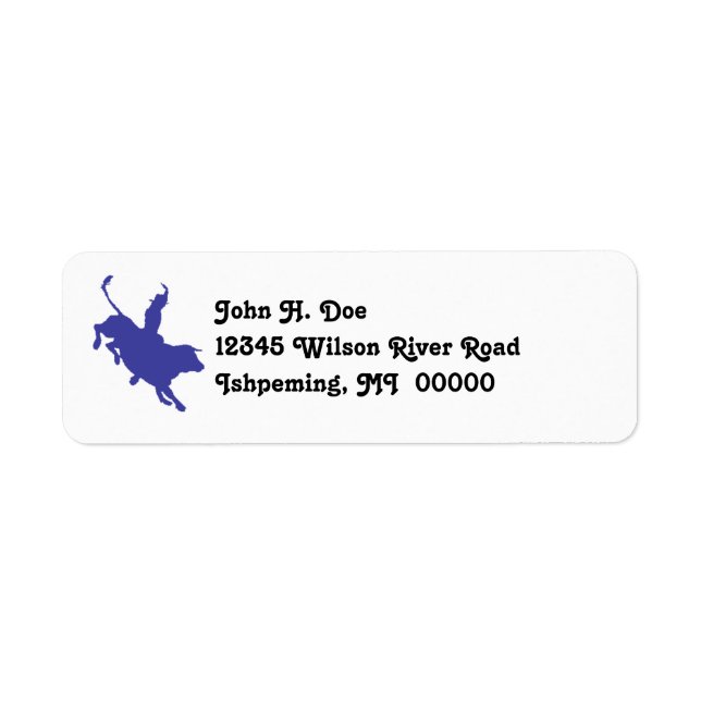 Rodeo Bull Rider address LABELS ~EZ2 Change Info (Front)