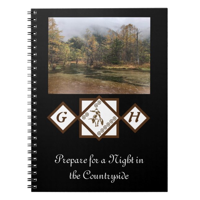 Rodeo Bull Rider and Longhorn Monogram Photo Notebook (Front)