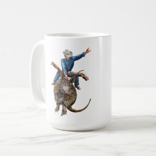 Rodeo Bull Rider Armadillo Broncodillo Coffee Mug