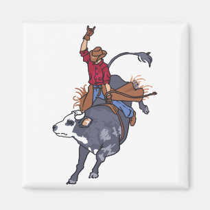 Rodeo Bull Rider Magnet