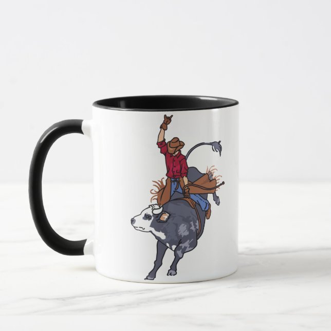 Rodeo Bull Rider Mug (Left)