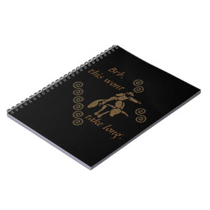 Rodeo Bull Rider on a Longhorn Notebook