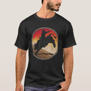 Rodeo Bull Riding Cowboy Bull Rider Western Retro T-Shirt