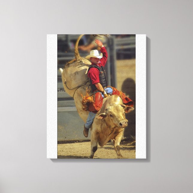 Rodeo - Bull Riding - PBR - Red Ryder Canvas Print (Front)