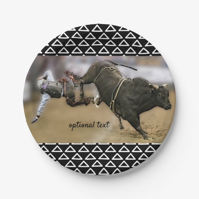 Rodeo Bullriding Paper Plate (Front)