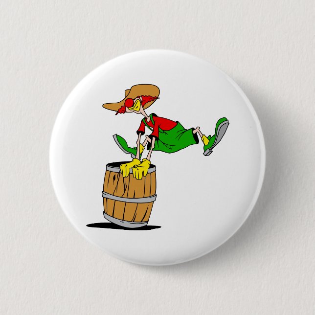 Rodeo Clown 6 Cm Round Badge (Front)