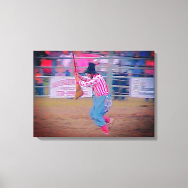 Rodeo Clown Canvas Art (Front)