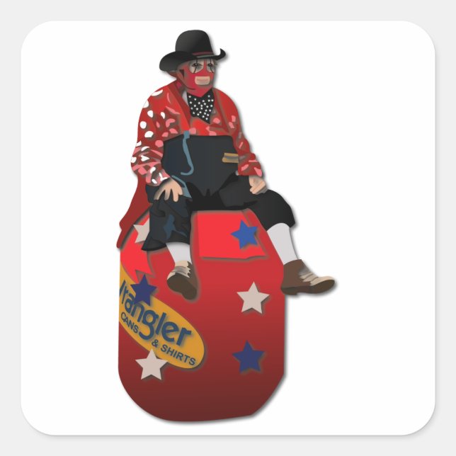Rodeo Clowns Square Sticker (Front)
