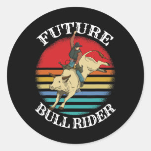 Rodeo Cowboy Cowgirl Barrel Racing Roping Horsebac Classic Round Sticker
