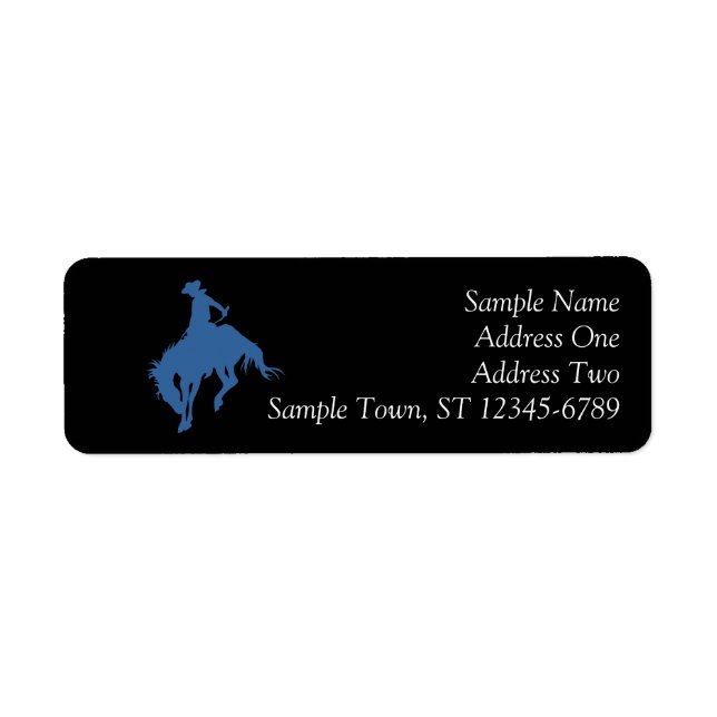 Rodeo Cowboy Return Address Label (Front)