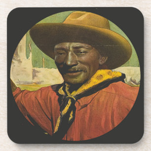 Rodeo Cowboy Steer Wrestling Coasters