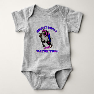 Rodeo Cowgirl Mutton Bustin" Bottle Watch This Baby Bodysuit