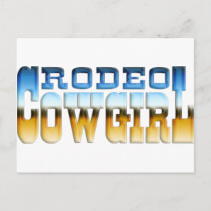 RODEO COWGIRL POSTCARD