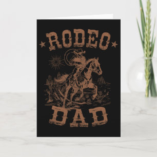 Rodeo Dad Western Cowboy Daddy Family Matching Fat Card