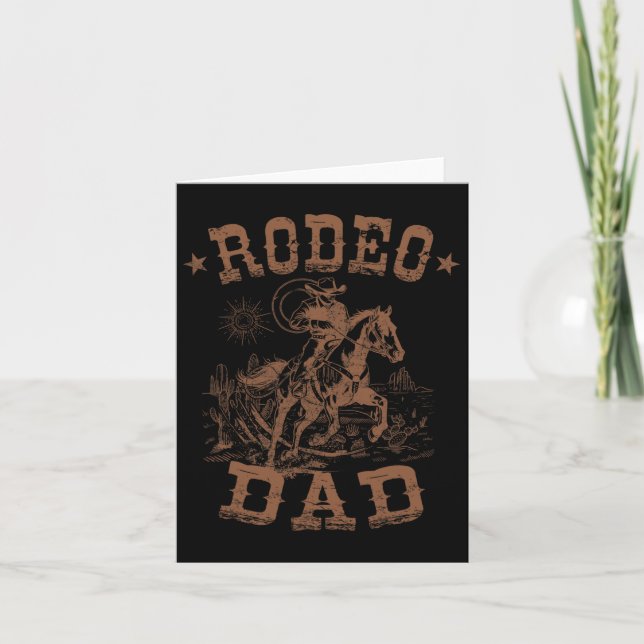 Rodeo Dad Western Cowboy Daddy Family Matching Fat Card (Front)