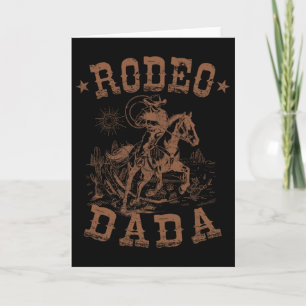 Rodeo Dada Western Cowboy Family Matching Father's Card