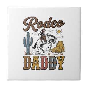 Rodeo Daddy Vintage Western Cowboy Shirt Design_1 Tile
