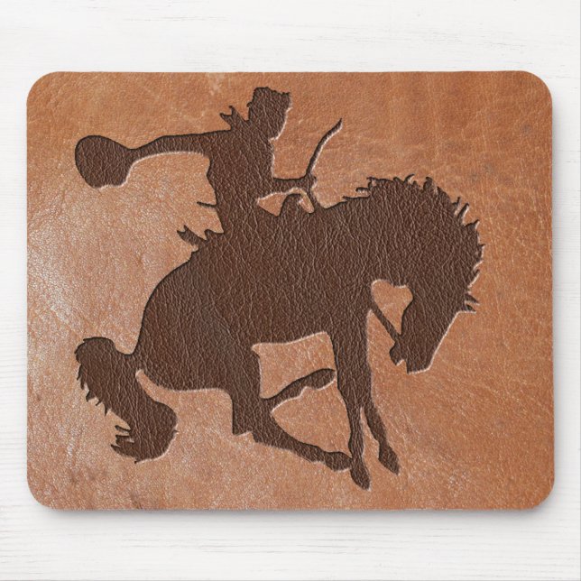Rodeo Embossed Leather Mouse Pad (Front)