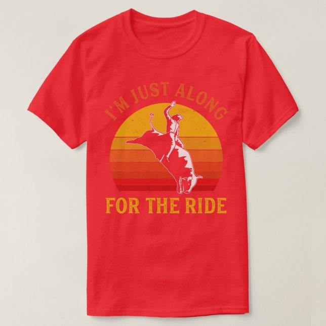 Rodeo Funny Bull Riding Cowboy Western Rodeo Lover T-Shirt (Design Front)