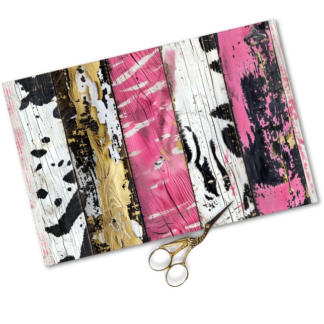 Rodeo Glam Pink Zebra Print Decoupage  Tissue Paper (Creator Uploaded)