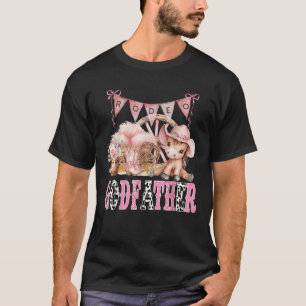Rodeo GodFather Pink Coquette CowGirl 1St Birthday T-Shirt