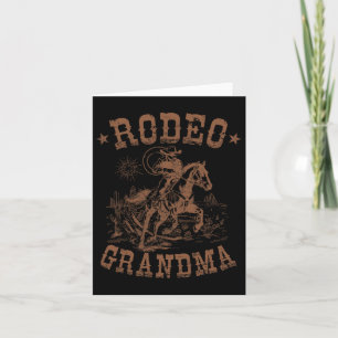 Rodeo Grandma Western Cowboy Family Matching Mothe Card