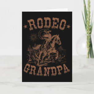 Rodeo Grandpa Western Cowboy Family Matching Fathe Card