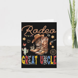 Rodeo Great Uncle Western Cowboy Birthday Matching Card