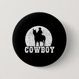 Rodeo Horse Rider Cowboy Horseback Riding Graphic 6 Cm Round Badge