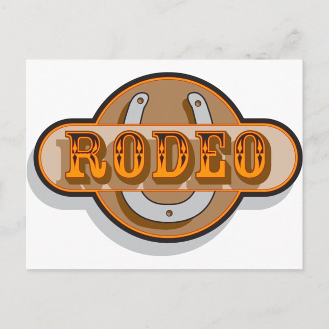 Rodeo Horseshoe Postcard (Front)